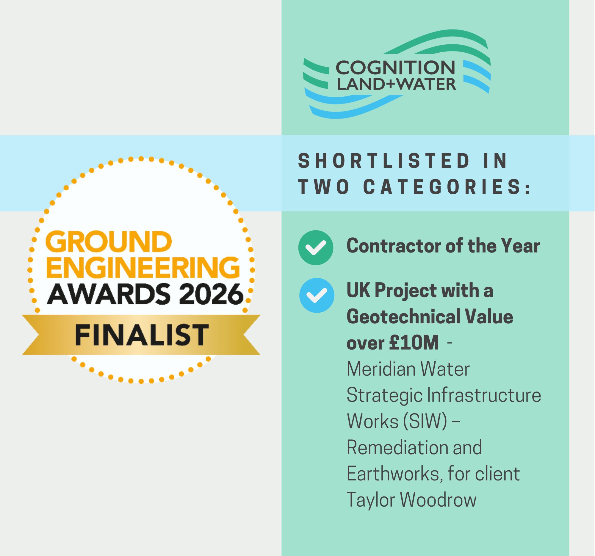 Cognition is a Finalist in the Ground Engineering Awards 2026!